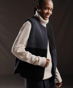 Eden Park Femme Men's Gilet Sans Manches Coupé-cousu Pap'atelier Réversible