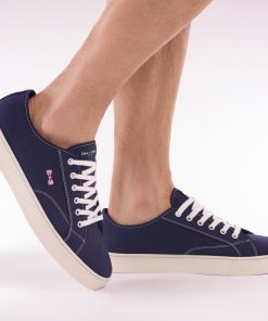 Eden Park Homme Chaussures Baskets Basses En Coton Marine