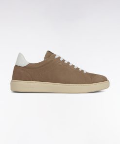 Eden Park Homme Chaussures Baskets Basses En Cuir Suédé Camel