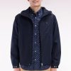 Eden Park Homme Men's Blouson Coupe-vent En Polyamide Soft Touch À Capuche Marine