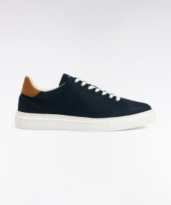 Eden Park Homme Chaussures Baskets Basses En Cuir Marine