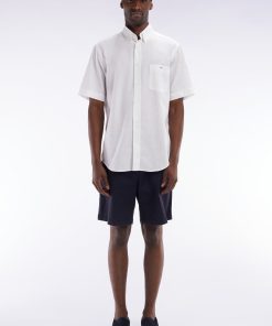 Eden Park Homme Men's Bermuda À Taille Élastiquée En Lyocell Et Coton Stretch Marine