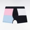 Eden Park Homme Men's Boxer Coupé-cousu En Jersey De Coton Stretch Rose Et Bleu