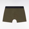 Eden Park Homme Men's Boxer En Jersey De Coton Stretch À Micromotifs Nœuds Papillon Kaki