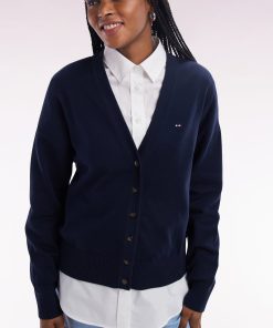 Eden Park Femme Men's Cardigan En Coton Marine Coupe Décontractée