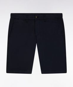 Eden Park Homme Men's Bermuda Chino En Coton Stretch Marine Coupe Droite
