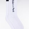 Femme Accessoires Chaussettes En Coton Stretch Mélangé Blanches Jacquard Eden Park