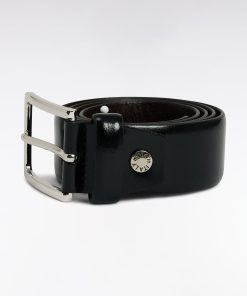 Eden Park Homme Accessoires Ceinture En Cuir Lisse Noire