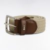 Eden Park Homme Accessoires Ceinture Élastique En Caoutchouc Uni Beige