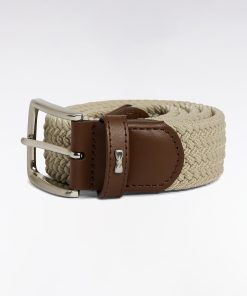 Eden Park Homme Accessoires Ceinture Élastique En Caoutchouc Uni Beige