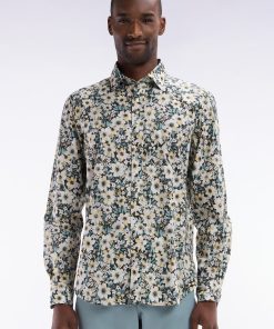 Eden Park Homme Men's Chemise En Popeline De Coton À Imprimé Floral Coupe Droite
