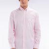 Eden Park Homme Men's Chemise En Twill De Coton Rose Unie Coupe Droite