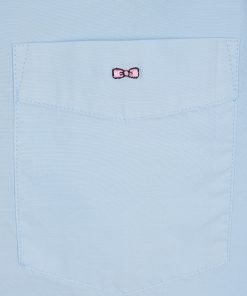 Eden Park Homme Men's Chemise En Twill De Coton Ciel Unie Coupe Droite