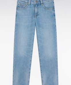 Eden Park Enfant Men's Jean 5 Poches En Denim Clair Coupe Droite