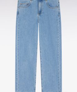 Eden Park Femme Men's Jean 5 Poches En Denim Bleu Coupe Boyfriend