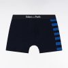 Eden Park Homme Men's Lot De Deux Boxers En Jersey De Coton Stretch Marine Et Bleu Détails C