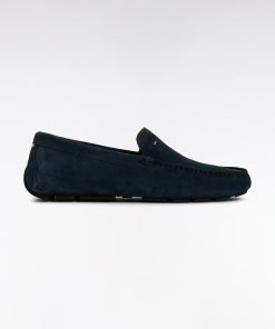 Eden Park Homme Chaussures Mocassins En Cuir Suédé Bleu Marine