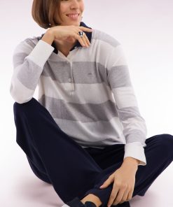 Eden Park Femme Men's Pantalon À Jambe Large En Coton Biologique Et Cachemire Marine Coupe D