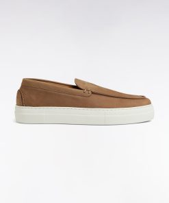 Eden Park Homme Chaussures Mocassins À Semelles Sneakers En Cuir Suédé Camel