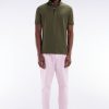 Eden Park Homme Men's Pantalon Chino À Plis En Coton Stretch Rose Coupe Droite