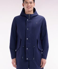 Eden Park Homme Men's Parka Légère À Capuche Intégrée Marine