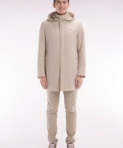Eden Park Homme Men's Parka À Capuche Intégrée Beige