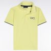 Eden Park Enfant Men's Polo À Manches Courtes En Coton Jaune Coupe Droite