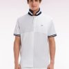 Eden Park Homme Men's Polo À Manches Courtes En Coton Gris Coupe Décontractée