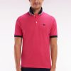Eden Park Homme Men's Polo À Manches Courtes En Coton Rose Coupe Droite