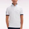Eden Park Homme Men's Polo À Manches Courtes En Piqué Coton Blanc Broderie Manches 10 Coupe