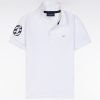 Eden Park Enfant Men's Polo À Manches Courtes En Piqué Coton Blanc Broderie 10 Coupe Droite