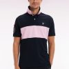 Eden Park Homme Men's Polo À Manches Courtes New Zealand En Coton Noir Coupe Décontractée