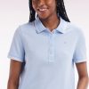 Eden Park Femme Men's Polo À Manches Courtes En Piqué De Coton Pima Ciel Détails Rayés Coupe