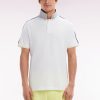 Homme Men's Polo À Manches Courtes Uni En Coton Blanc Inscription Eden Park Coupe