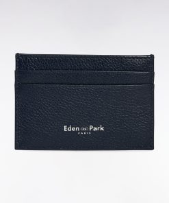 Eden Park Homme Accessoires Porte-cartes En Cuir Grainé Marine