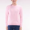 Eden Park Homme Men's Pull En Coton À Col Rond En Coton Rose Coupe Droite