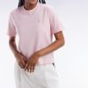 Eden Park Femme Men's Pull Fin À Manches Courtes Et Col Rond En Coton Et Soie Mélangés Rose