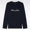 Femme Men's Pyjama Long En Coton Et Modal Marine Logo Eden Park