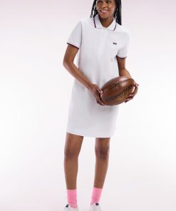 Eden Park Femme Men's Robe Maillot En Coton Blanc À Détails Tricolores