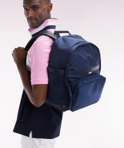 Eden Park Homme Accessoires Sac À Dos En Toile Et Cuir Noir