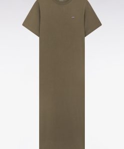 Eden Park Femme Men's Robe T-shirt En Coton Pima Kaki Coupe Droite