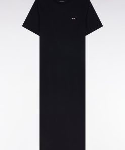 Eden Park Femme Men's Robe T-shirt En Coton Pima Noir Coupe Droite