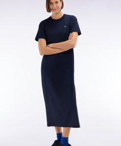 Eden Park Femme Men's Robe T-shirt En Coton Pima Marine Coupe Droite