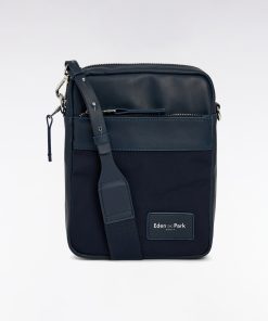 Eden Park Homme Accessoires Sac Besace En Toile Bleu Marine
