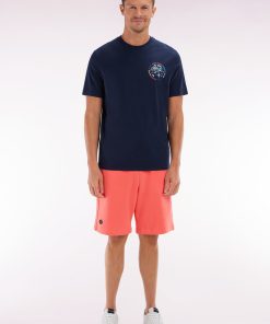 Eden Park Homme Men's Short En Molleton Coton Corail Coupe Décontractée