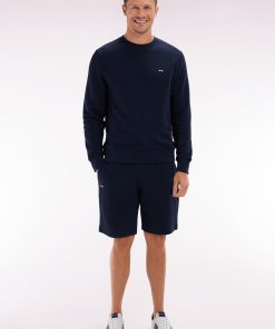 Eden Park Homme Men's Short En Molleton Coton Marine Coupe Droite