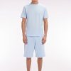 Eden Park Homme Men's Short En Molleton Coton Ciel Coupe Droite