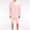 Eden Park Homme Men's Short En Molleton Coton Rose Pâle Coupe Décontractée