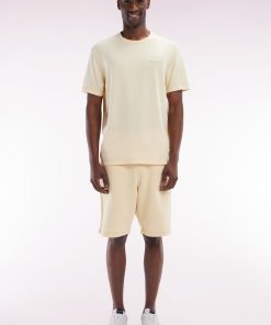 Eden Park Homme Men's Short En Molleton Coton Ocre Coupe Décontractée