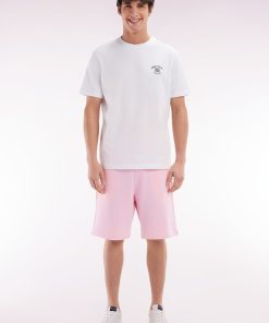 Eden Park Homme Men's Short En Molleton Coton Rose Coupe Décontractée